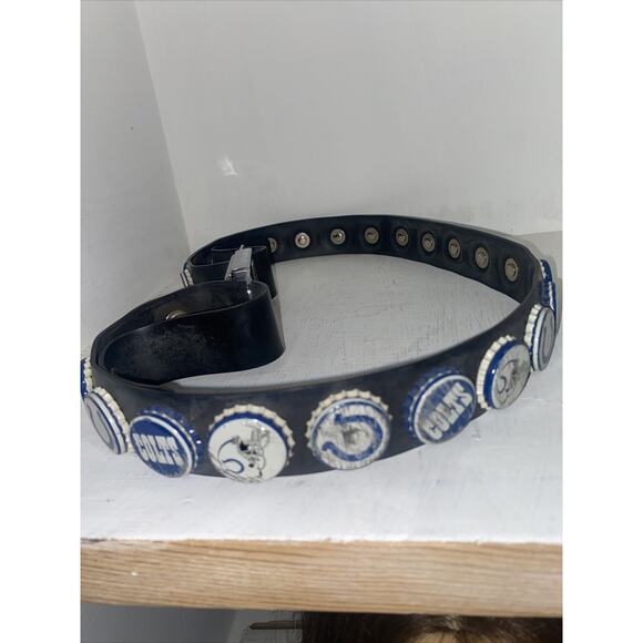 NFL Indianapolis Colts Beer Bottle Cap Belt With Bottle Opener / Medium Made USA - Picture 4 of 8